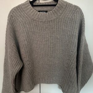 Naadam Grey Cropped Cashmere Crew Sweater - Gently Used